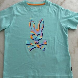 Psycho Bunny Kids Aqua Multicolor Graphic Tee